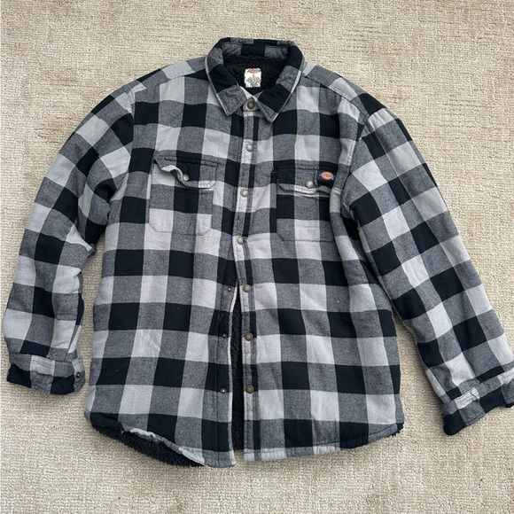 Dickies Other - Dickies mens Black and Gray Plaid flannel Jacket